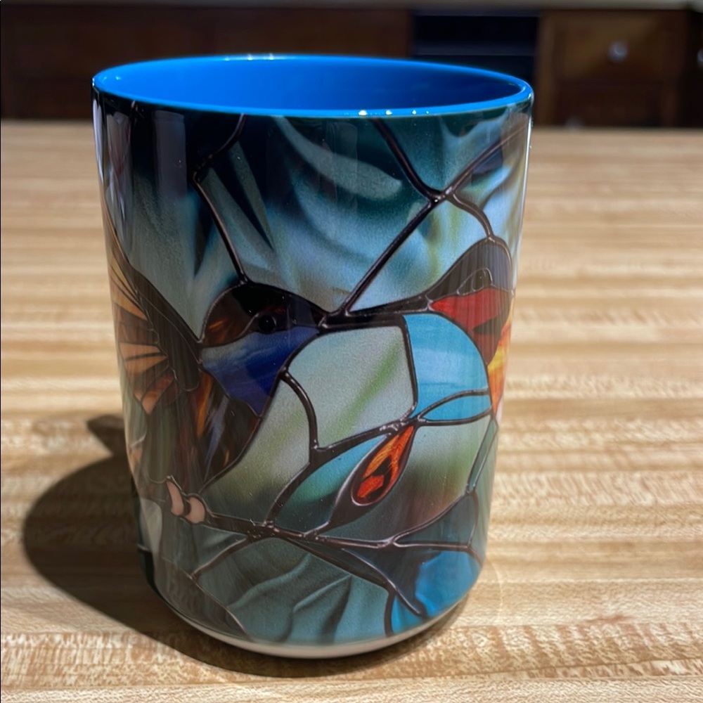 Stained Glass Hummingbird mug